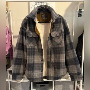 Jachs Gray and Brown Sherpa Jacket